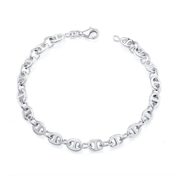 STERLING SILVER 6MM MARINER BRACELET – 8.5 INCH