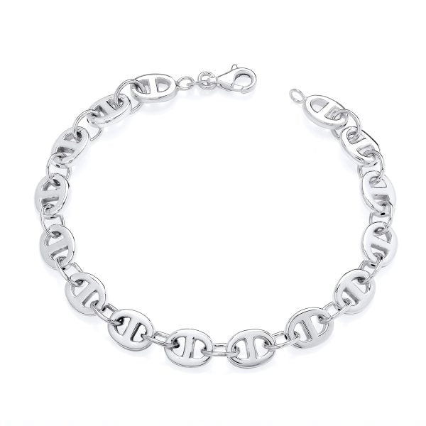 STERLING SILVER 8MM MARINER BRACELET – 8.5 INCH