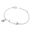 STERLING SILVER BABIES ID EVIL EYE BRACELET