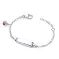 STERLING SILVER BABIES ID LADYBIRD CHARM BRACELET