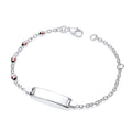 STERLING SILVER BABIES ID LADYBIRD BRACELET