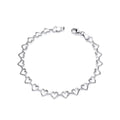 STERLING SILVER DIAMOND CUT HEART LADIES BRACELET