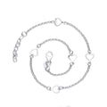 STERLING SILVER ROLO HEART ANKLET