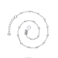 STERLING SILVER BEADED ROLO ANKLET