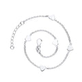 STERLING SILVER HEART ANKLET