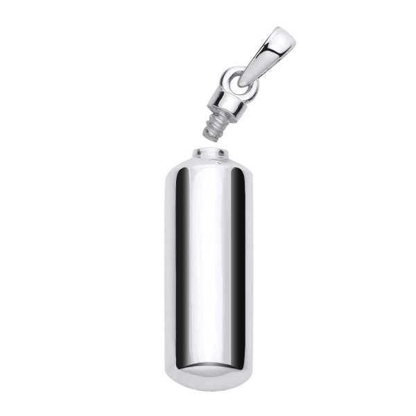 STERLING SILVER BARRELL PERFUME AHES HOLDER PENDANT