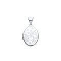 STERLING SILVER UNICORN SMALL OVAL LOCKET PENDANT