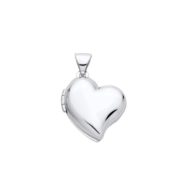 STERLING SILVER FANCY HEART LOCKET PENDANT