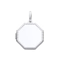 STERLING SILVER OCTAGON LOCKET PENDANT