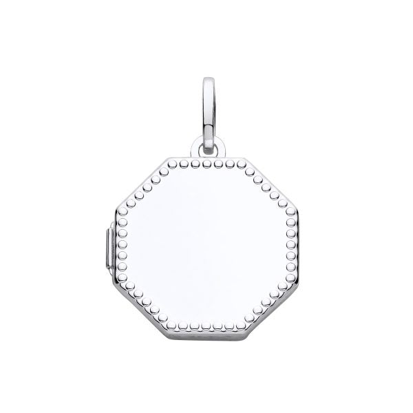 STERLING SILVER OCTAGON LOCKET PENDANT