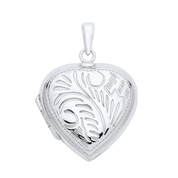 STERLING SILVER HEART LOCKET PENDANT