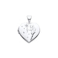 STERLING SILVER NATURAL DIAMOND FAIRY HEART LOCKET “FAIRY WISHES”