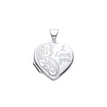 STERLING SILVER I LOVE YOU HEART LOCKET PENDANT