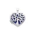 STERLING SILVER TREE OF LIFE FILIGREE HEART LOCKET PENDANT