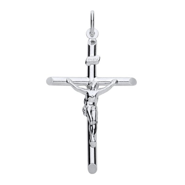 STERLING SILVER CRUCIFIX PENDANT 51MM LENGTH