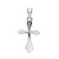 STERLING SILVER DIAMOND CUT STARBURST CROSS PENDANT