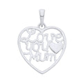 STERLING SILVER LOVE YOU MUM PENDANT