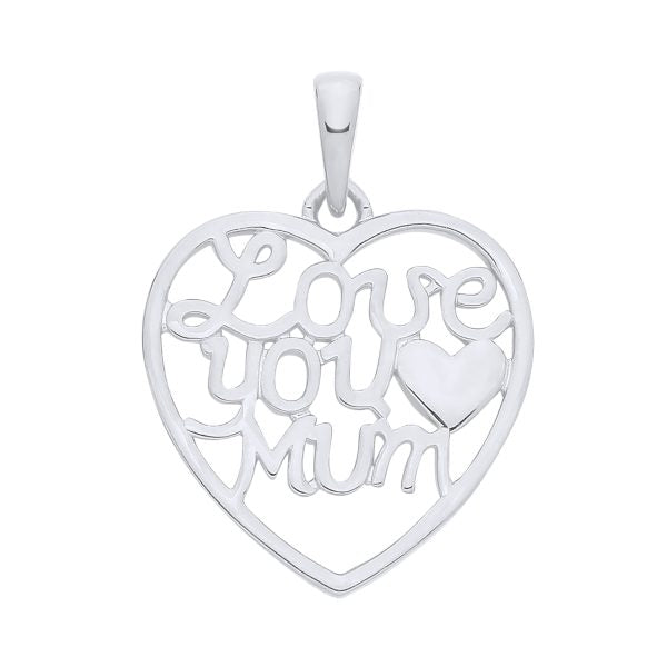 STERLING SILVER LOVE YOU MUM PENDANT