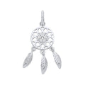 STERLING SILVER CZ DREAMCATCHER PENDANT