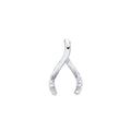 STERLING SILVER NATURAL DIAMOND WISHBONE PENDANT