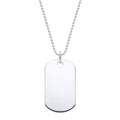 STERLING SILVER 24 INCH GENT’S DOG TAG PENDANT & CHAIN