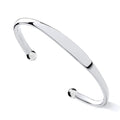 STERLING SILVER MENS ID TORQUE BANGLE