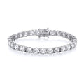 STERLING SILVER 6MM ROUND CZ TENNIS BRACELET – 7.5 INCH